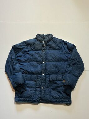 Vintage 70s 80s Camel Northern Goose Down Full Zip Snap Button Puffer Jacket